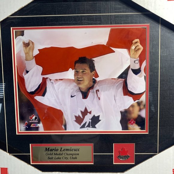 Mario Lemieux Gold Medal Glory Framed Picture - Salt Lake City - Team Canada - Picture 2 of 8